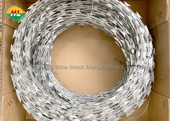 450mm Coils Concertina Barbed Wire high tension for Private Garden