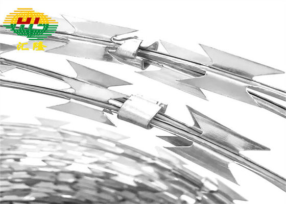 私用土地のための交差させた500mmのコイルのステンレス鋼 アコーディオン式 ワイヤー