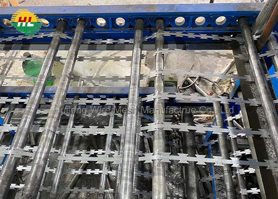 BTO-22クリップが付いているアコーディオン式かみそりワイヤー、クリップが付いている十字かみそりの有刺鉄線